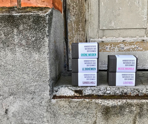 Handgefertigte Naturseife Grüne Weiden