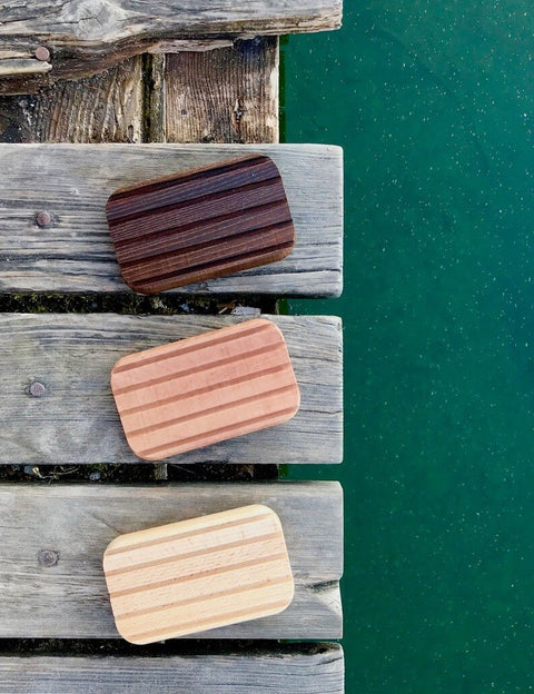 Seifenschale, Seifenablage, Holzseifenschale, Wooden Soap Dish, Thermoholz, Buchenholz, Birnbaum