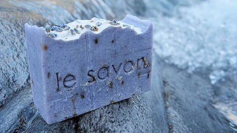 Handgefertigte Naturseife Lavendel / Lavendelseife 